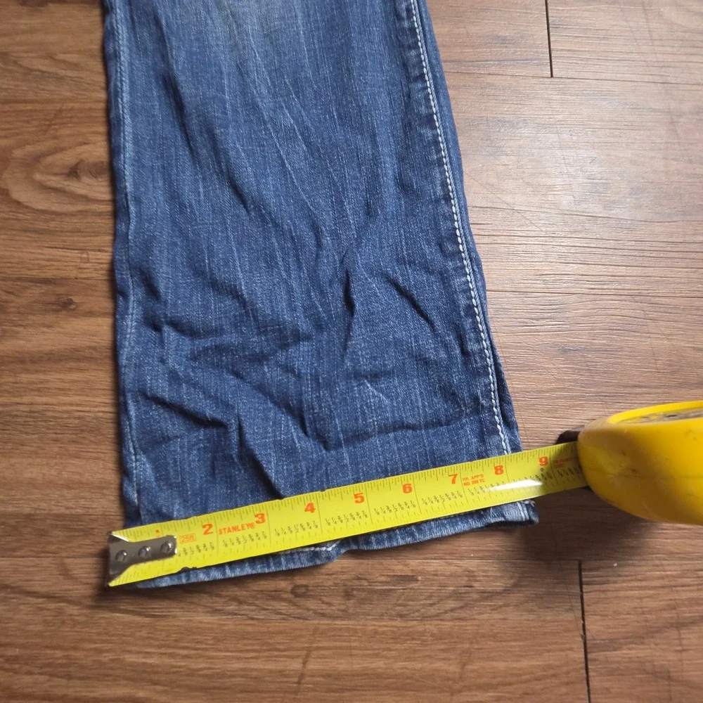 BKE Buckle Jake Straight Leg Jeans 29R/33 Contrast Stitch Medium Wash Western